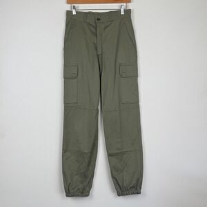 Paul Boye Womens 29 76 L Cargo Pants Green Vintage Military Jogger Moto Utility
